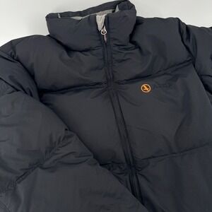 Aigle Mens Down Puffer Jacket Black Quilted Full Zip Winter Coat Size M RN58909